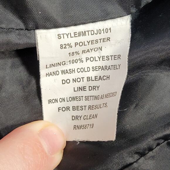 Notations Gray Charcoal Crop Jacket Preppy 3/4 Sleeves Button Up Women's Size S - Picture 10 of 10